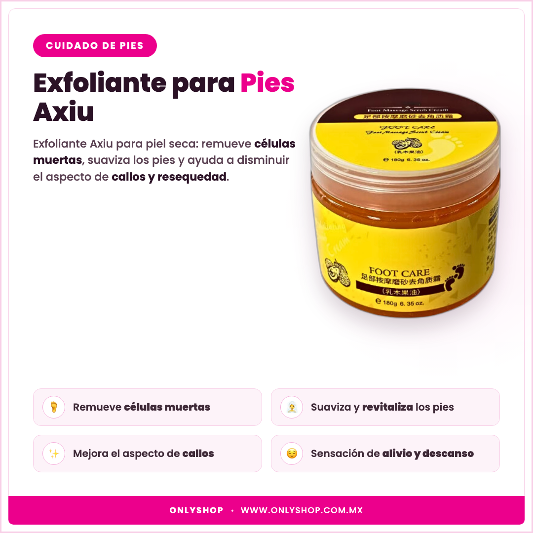 Exfoliante de Pies Axiu — descripción y beneficios | OnlyShop