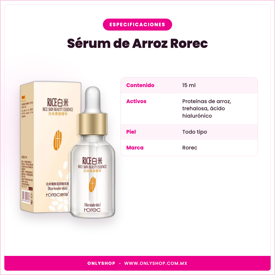 Sérum de Arroz Rorec — especificaciones | OnlyShop