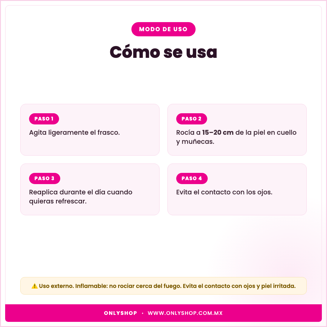 Fragrance Mist Philosophy — modo de uso | OnlyShop
