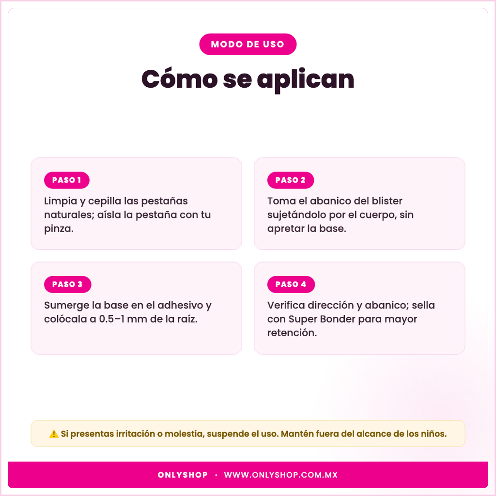 Blister Mink 1x1 — modo de uso | OnlyShop