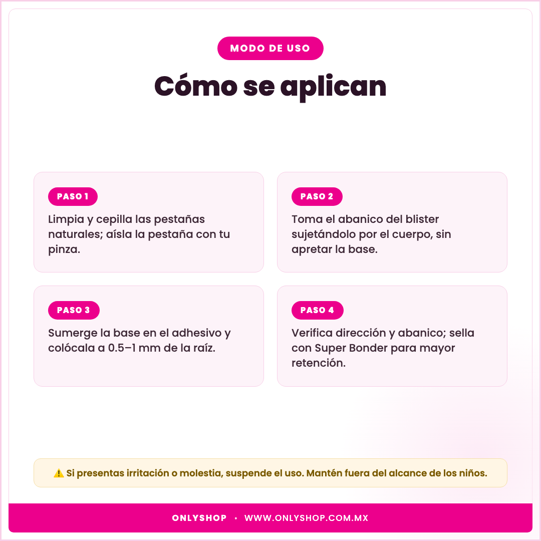 Blister Mink 1x1 — modo de uso | OnlyShop
