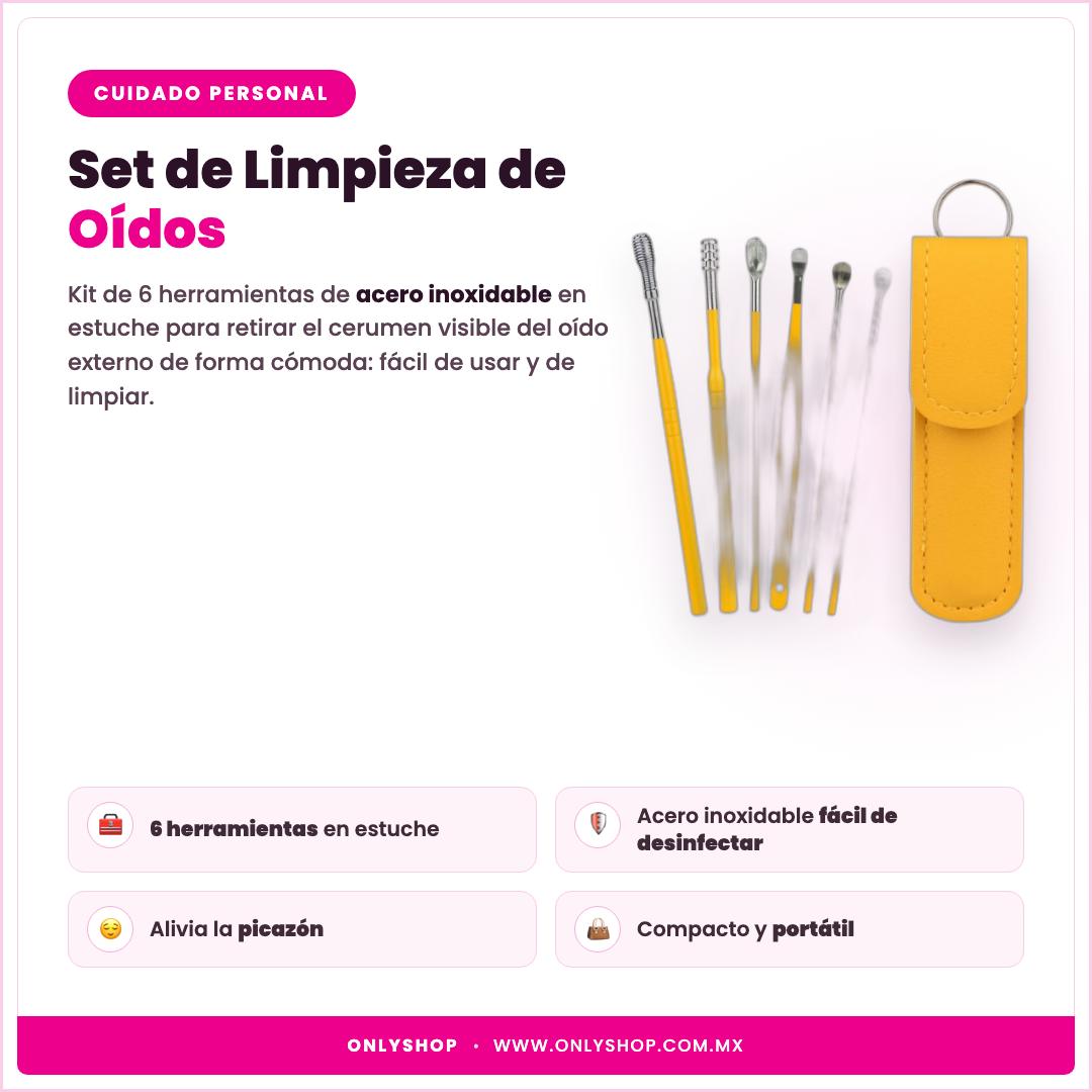 Set Limpieza de Oídos — descripción y beneficios | OnlyShop