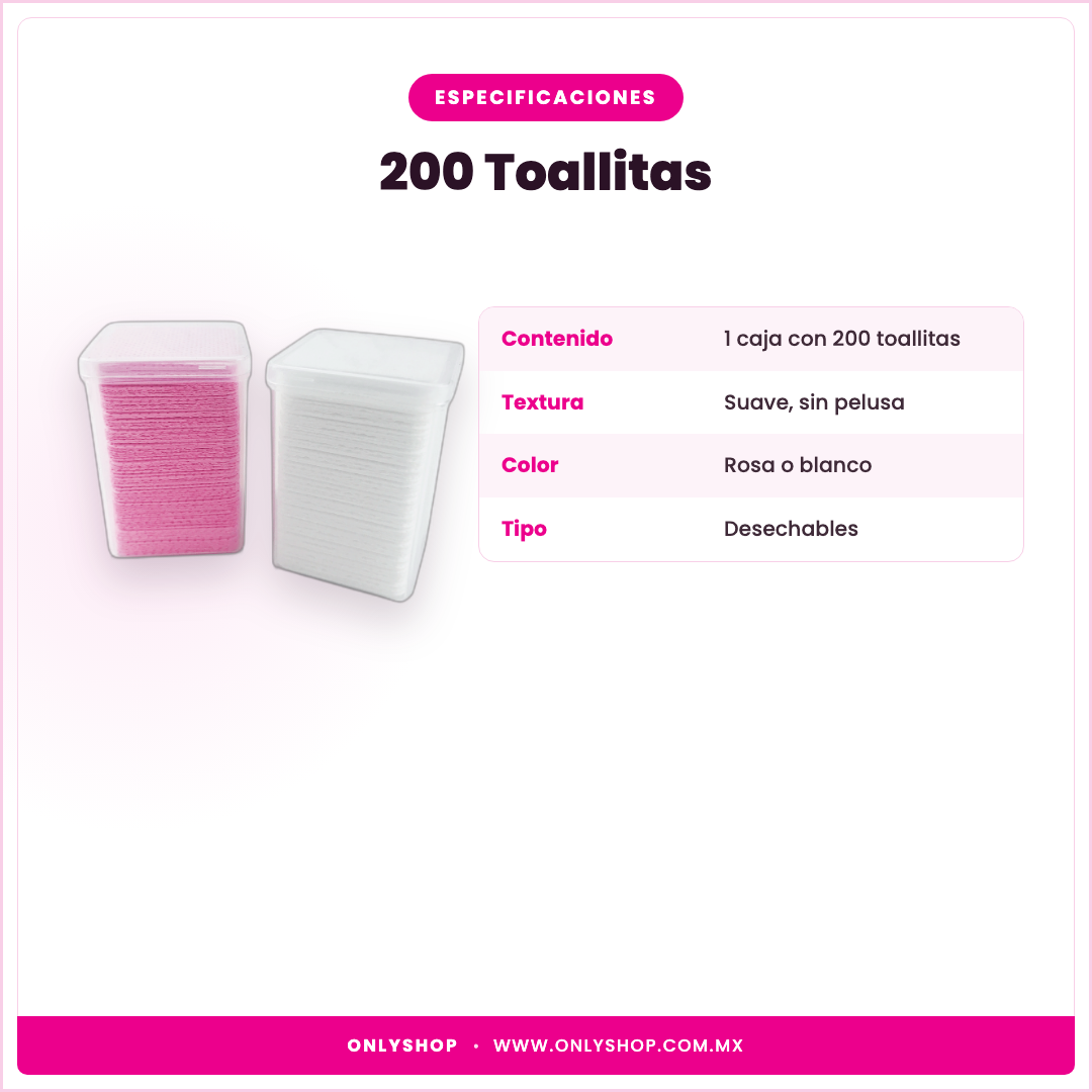 200 Toallitas — especificaciones | OnlyShop