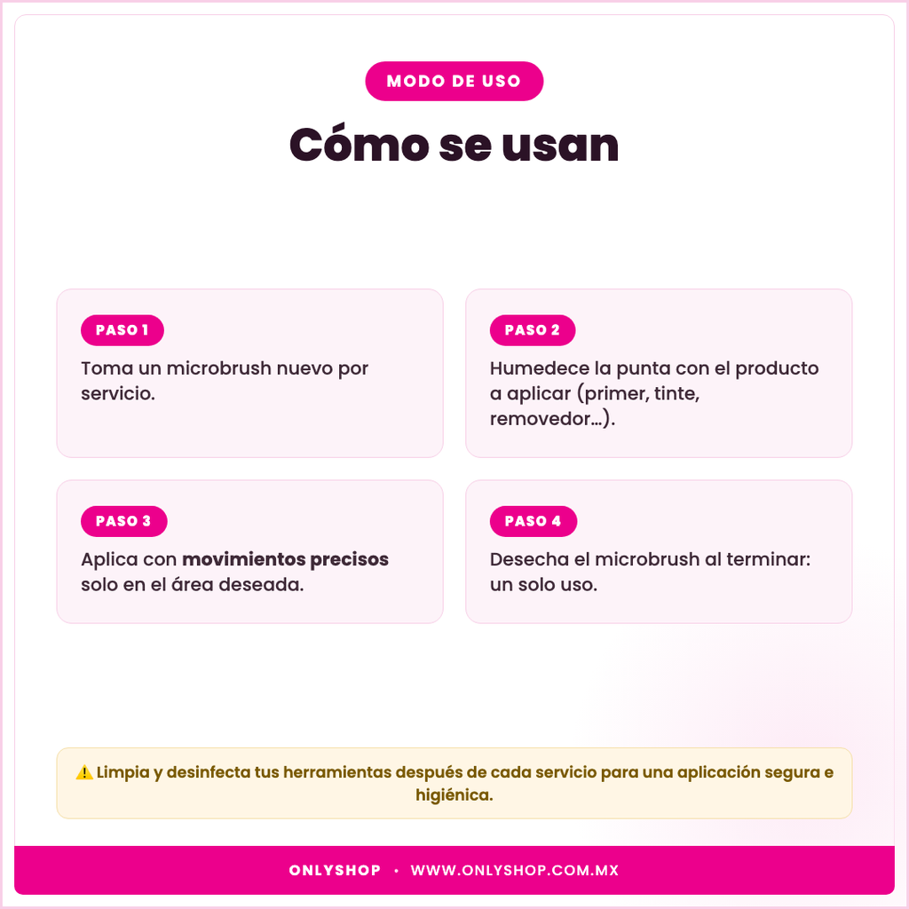 100 Microbrush — modo de uso | OnlyShop