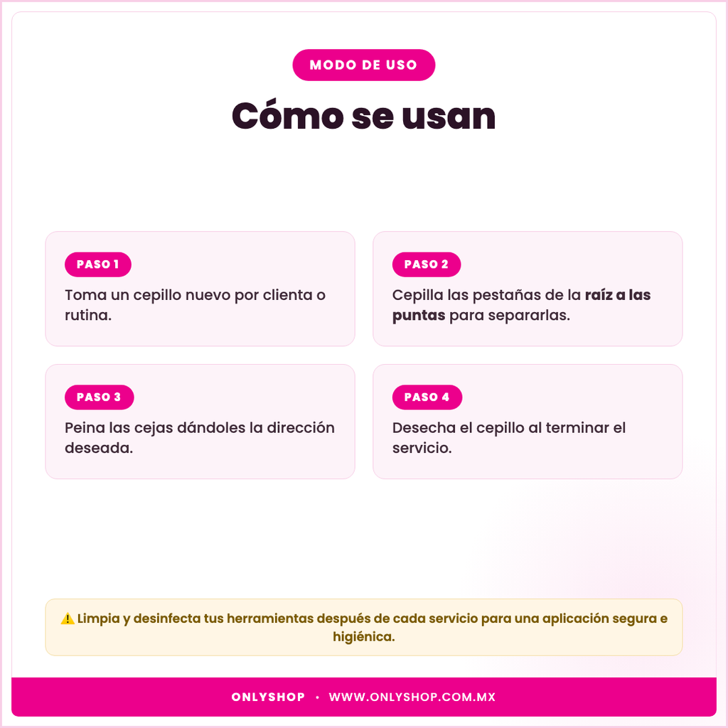 50 Cepillos Desechables — modo de uso | OnlyShop