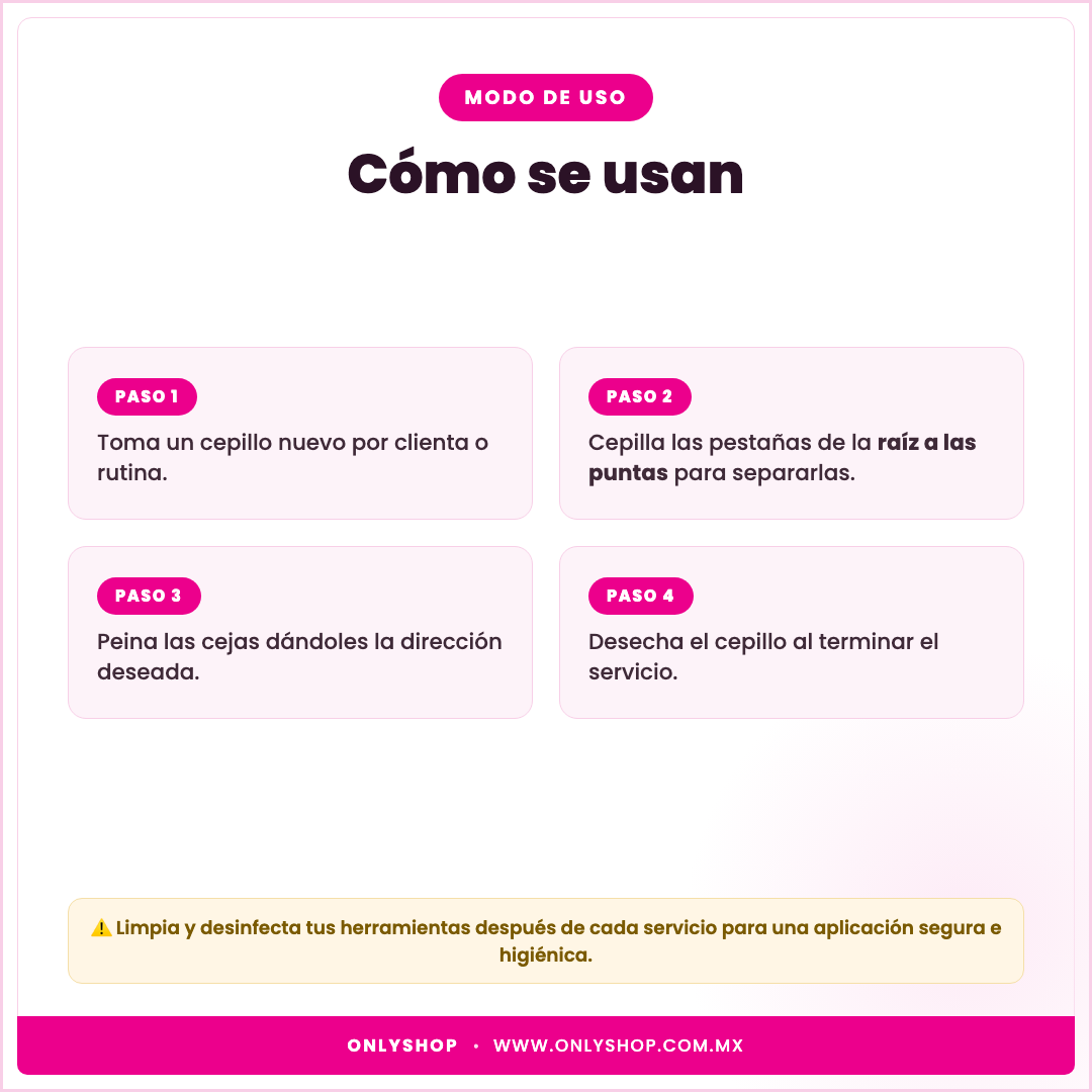 50 Cepillos Desechables — modo de uso | OnlyShop