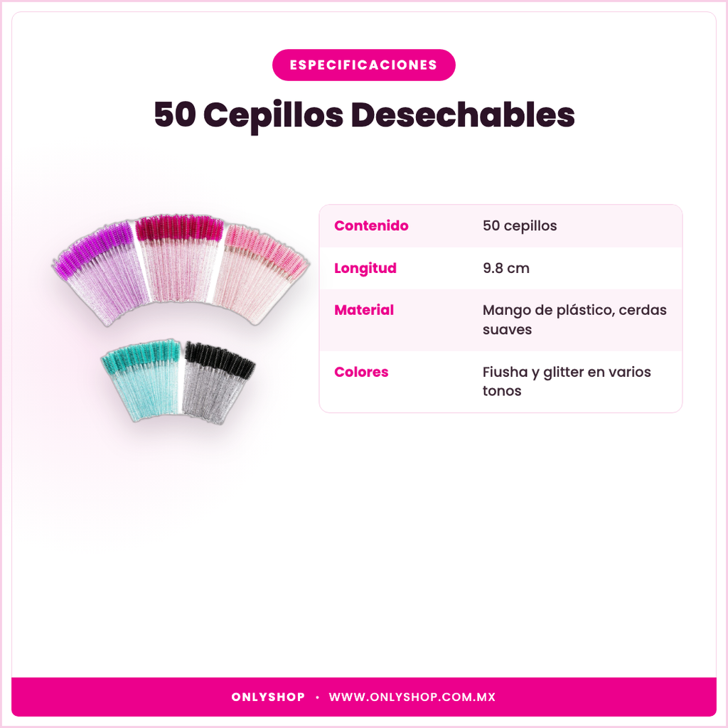 50 Cepillos Desechables — especificaciones | OnlyShop