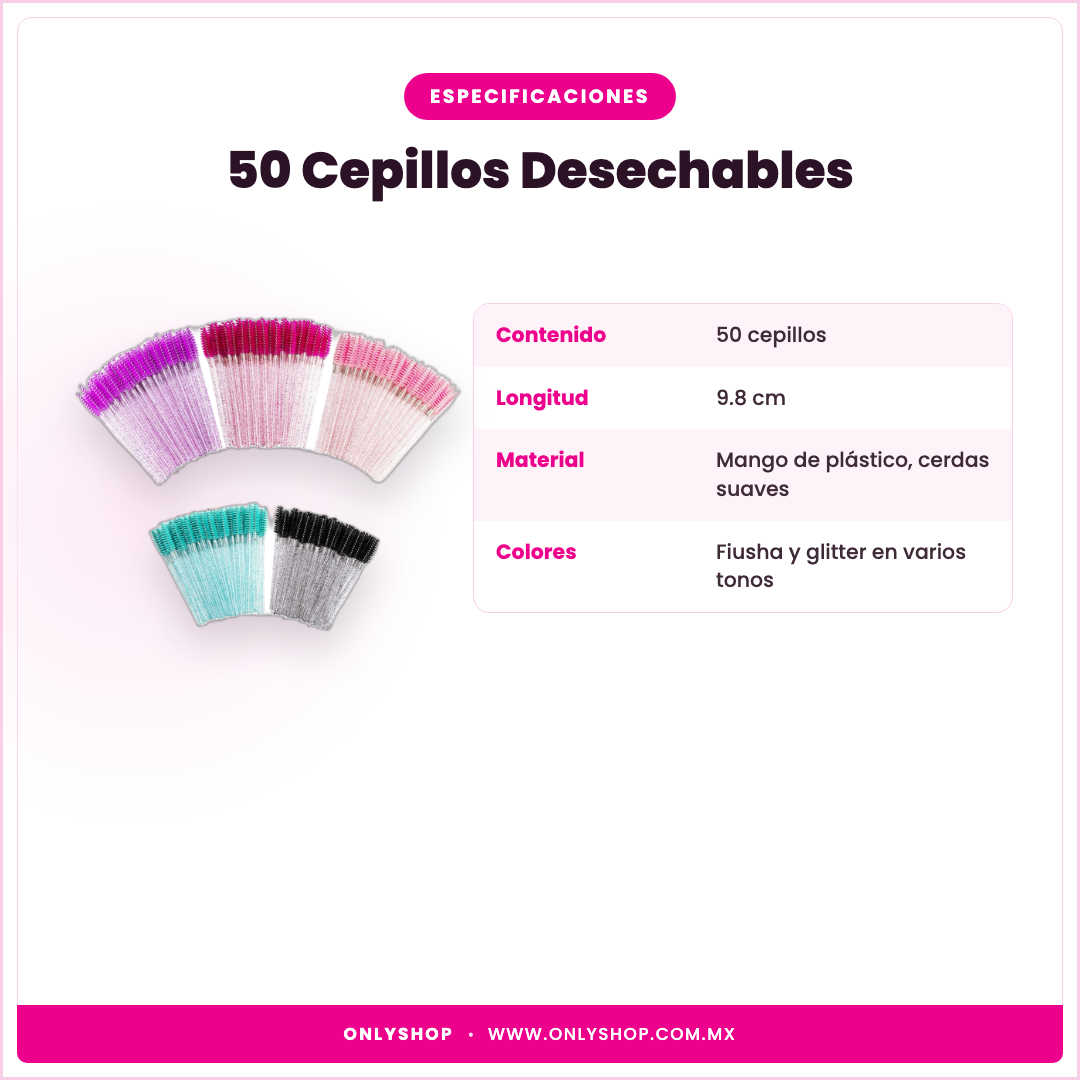 50 Cepillos Desechables — especificaciones | OnlyShop