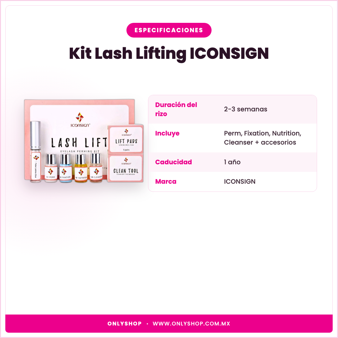 Kit Lash Lifting ICONSIGN — especificaciones | OnlyShop