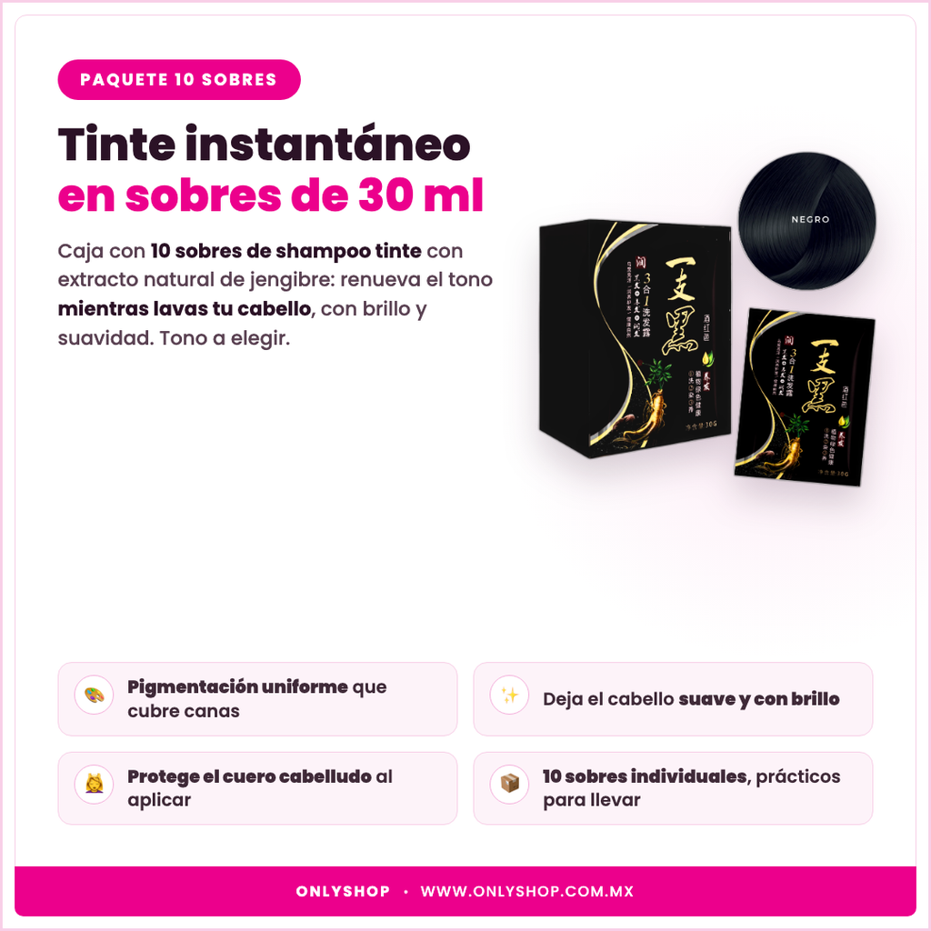 10 Shampoo Tinte de Jengibre — descripción y beneficios | OnlyShop
