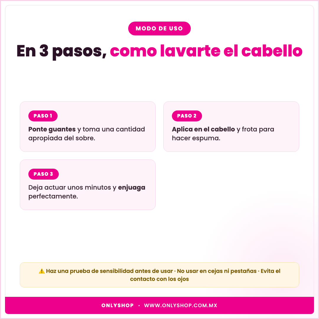 10 Shampoo Tinte de Jengibre — modo de uso | OnlyShop
