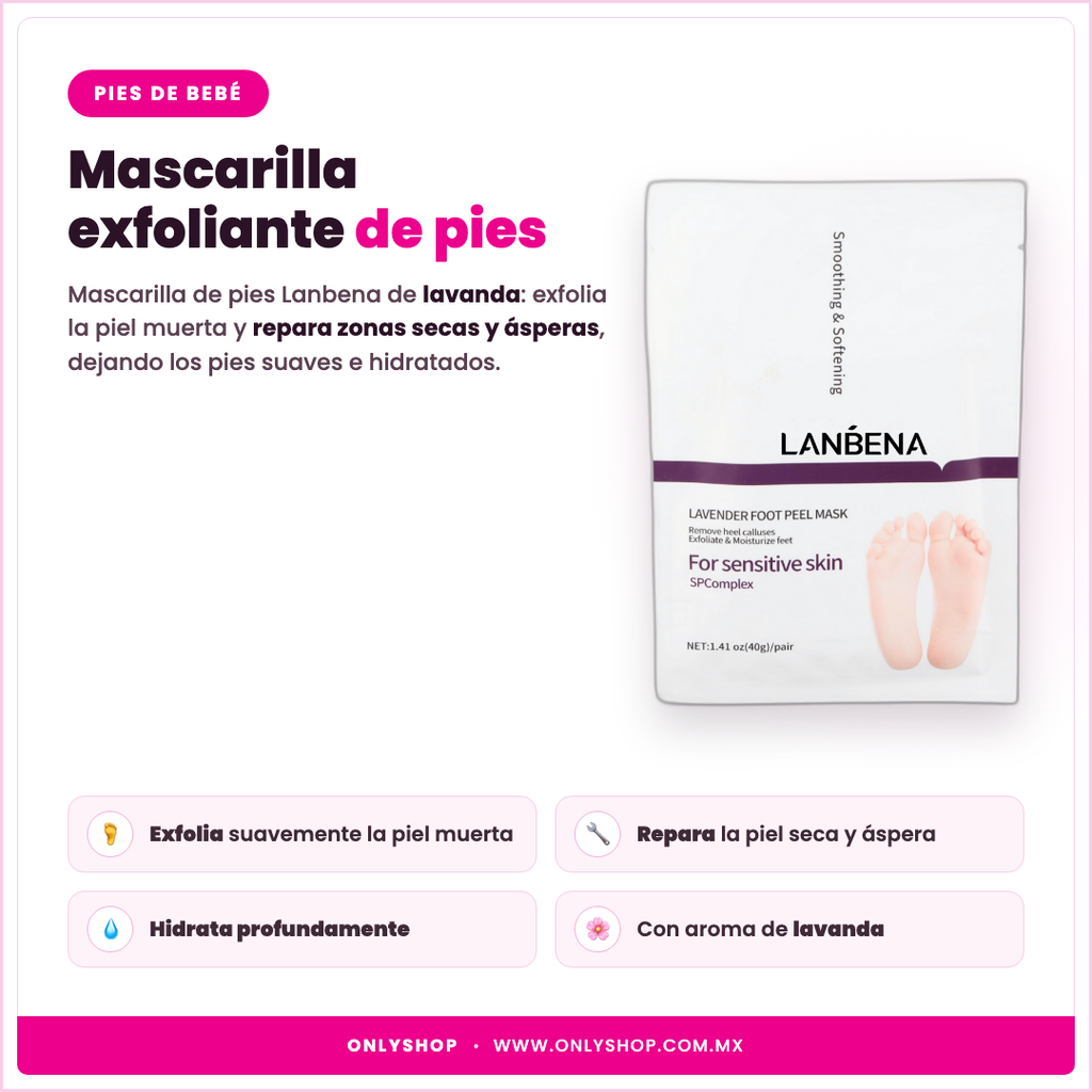 Mascarilla de Pies Lanbena — descripción y beneficios | OnlyShop
