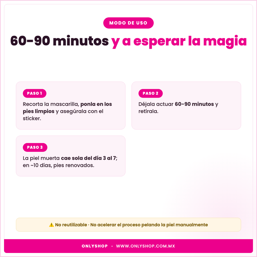 Mascarilla de Pies Lanbena — modo de uso | OnlyShop
