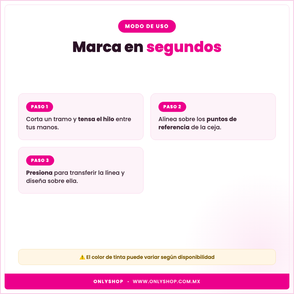 Hilo Entintado de Cejas — modo de uso | OnlyShop