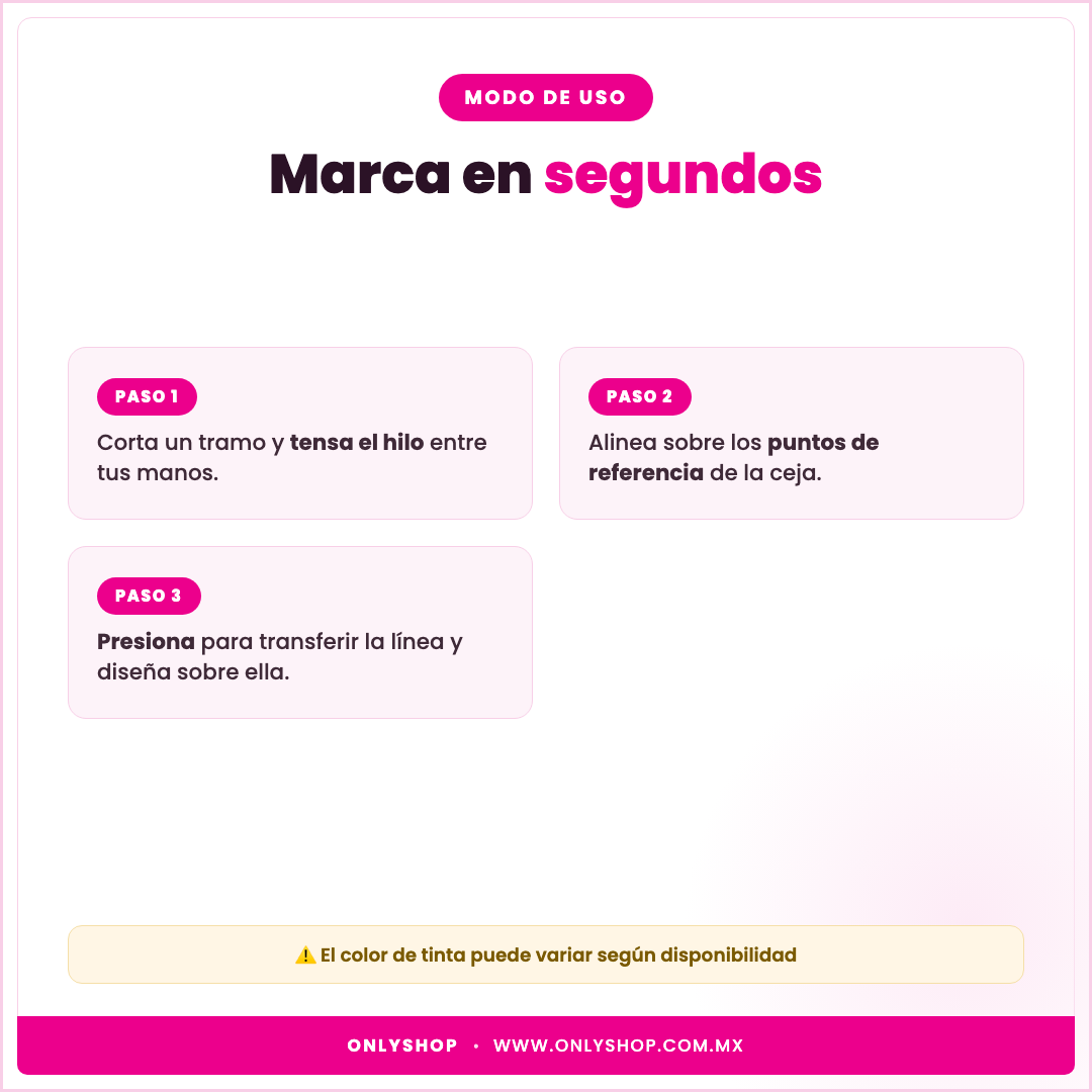 Hilo Entintado de Cejas — modo de uso | OnlyShop