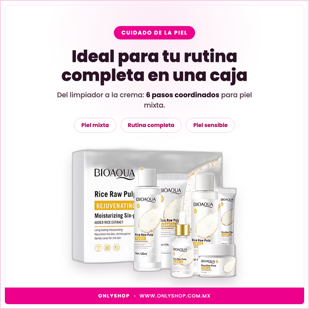 Set Facial 6 Piezas Bioaqua — ideal para | OnlyShop