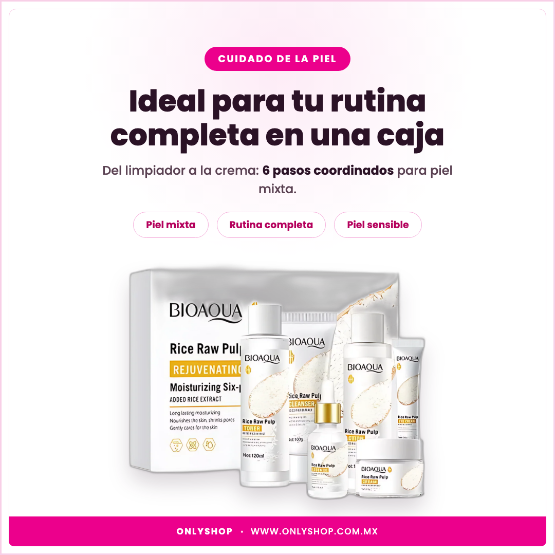 Set Facial 6 Piezas Bioaqua — ideal para | OnlyShop