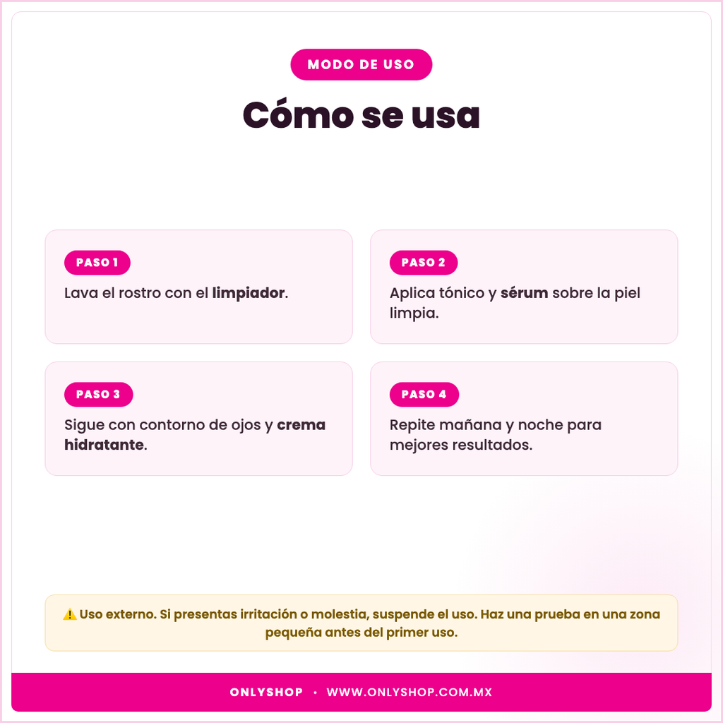 Set Facial 6 Piezas Bioaqua — modo de uso | OnlyShop