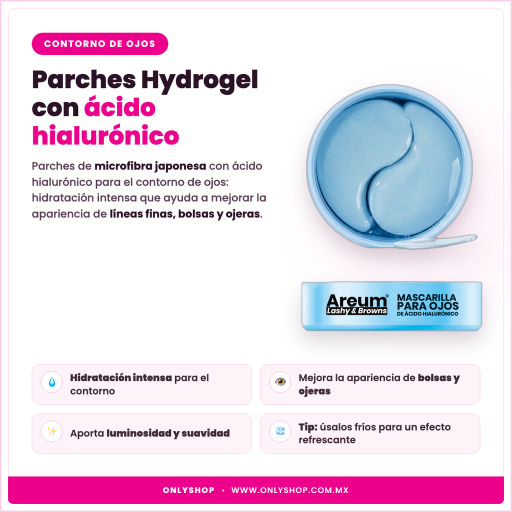 Parches Areum de hidrogel para ojos con ácido hialurónico