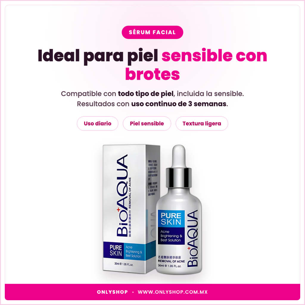 Sérum Facial Pure Skin Bioaqua — ideal para | OnlyShop