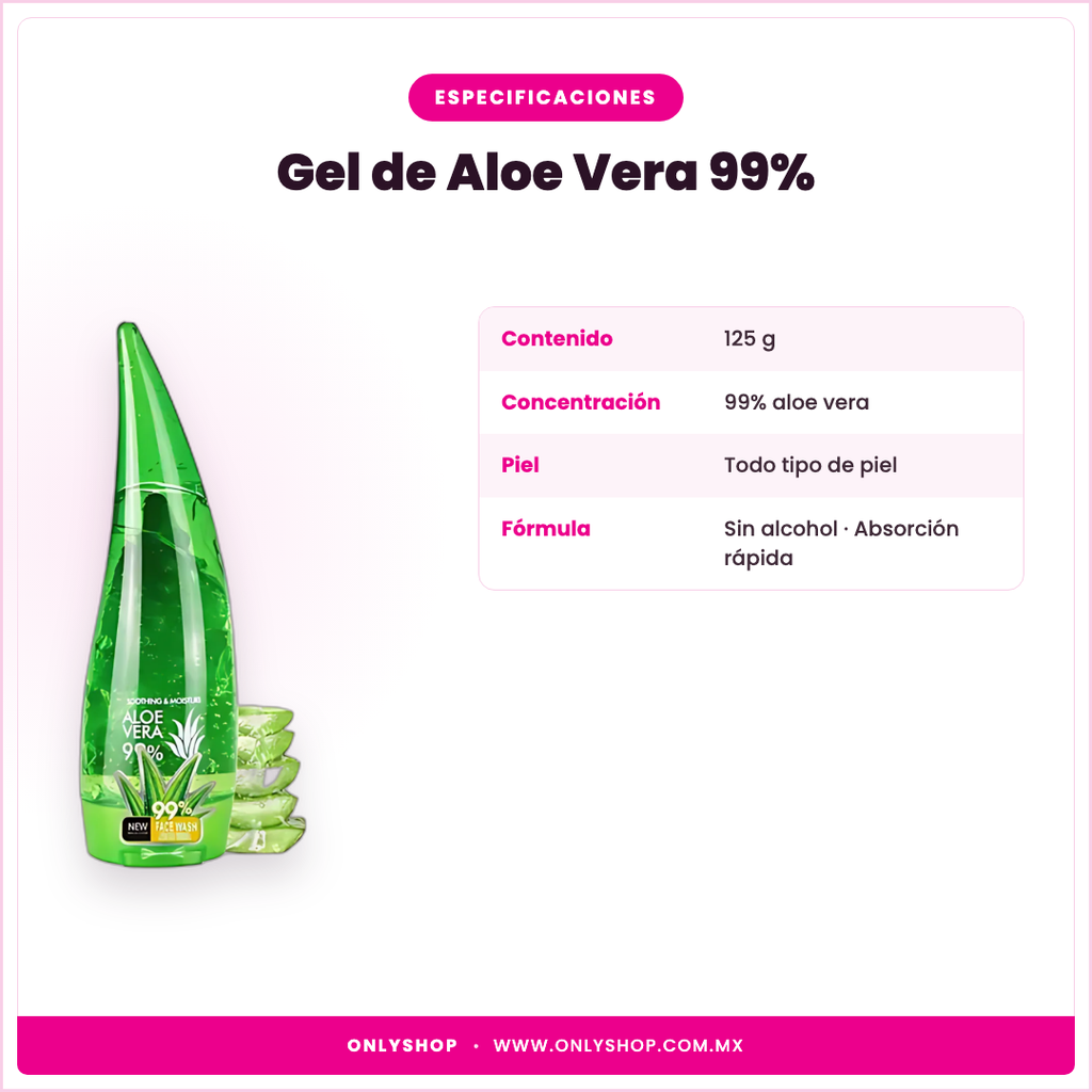 Gel de Aloe Vera 99% — especificaciones | OnlyShop