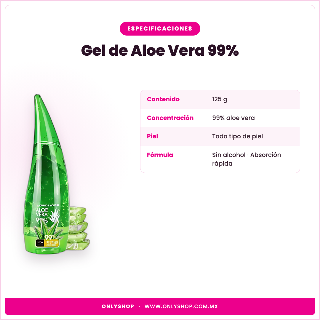 Gel de Aloe Vera 99% — especificaciones | OnlyShop