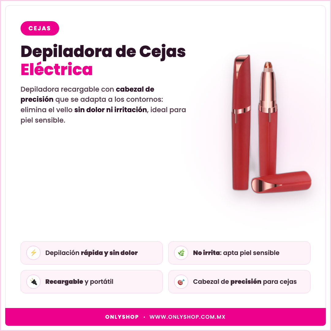 Depiladora de Cejas Eléctrica — descripción y beneficios | OnlyShop
