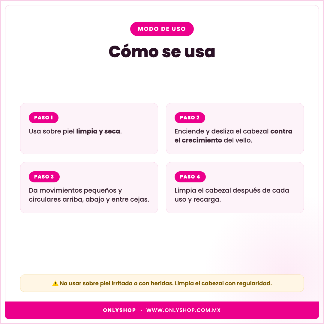 Depiladora de Cejas Eléctrica — modo de uso | OnlyShop