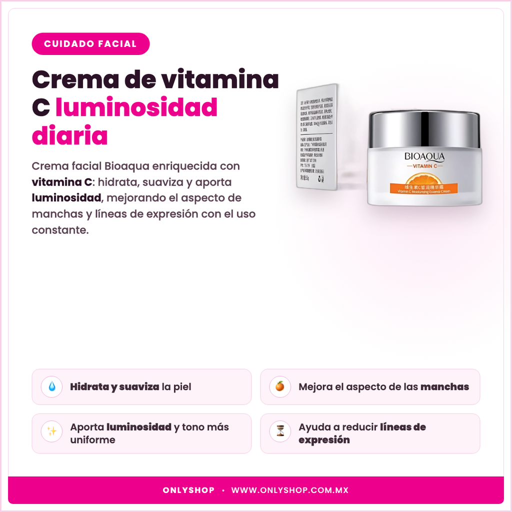 Crema Facial Vitamina C Bioaqua — descripción y beneficios | OnlyShop