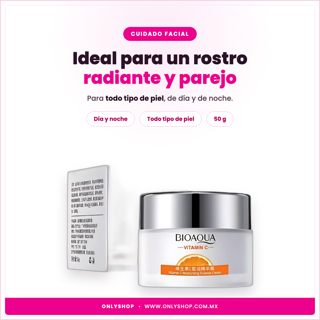 Crema Facial Vitamina C Bioaqua — ideal para | OnlyShop