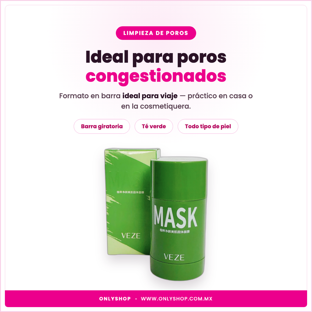 Mascarilla Té Verde en Barra — ideal para | OnlyShop