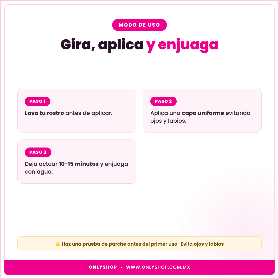 Mascarilla Té Verde en Barra — modo de uso | OnlyShop