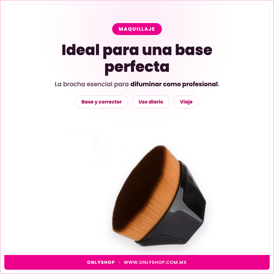 Brocha Kabuki Plana — ideal para | OnlyShop