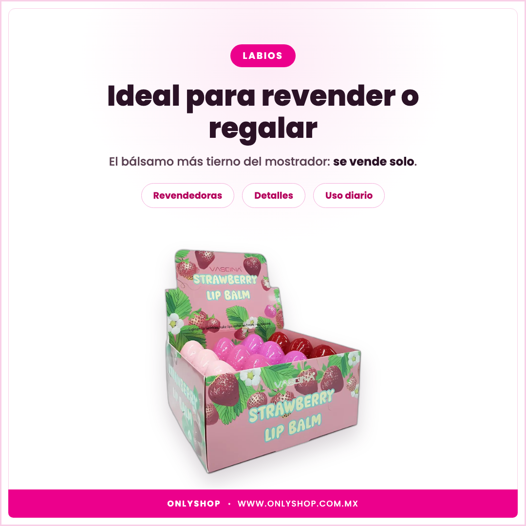 24 Bálsamos Fresa Rosas — ideal para | OnlyShop