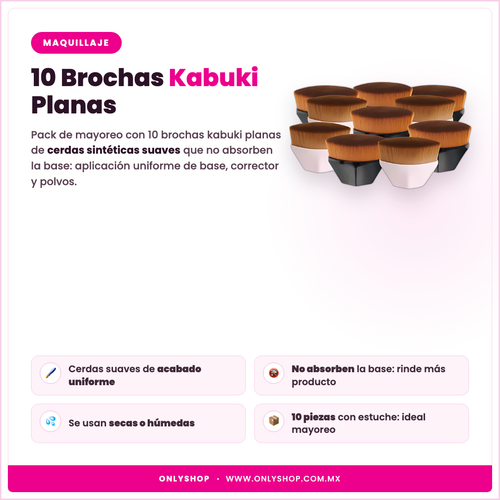 10 Brochas Kabuki — descripción y beneficios | OnlyShop