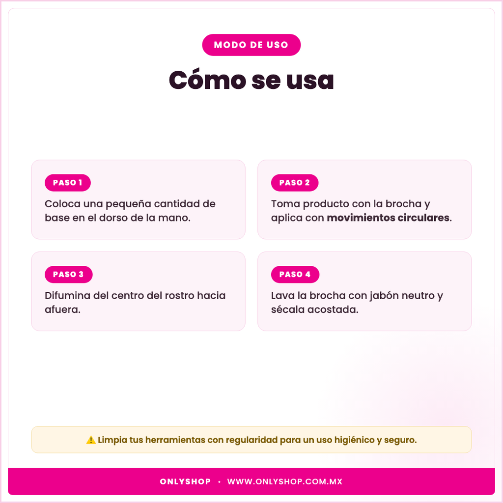 10 Brochas Kabuki — modo de uso | OnlyShop