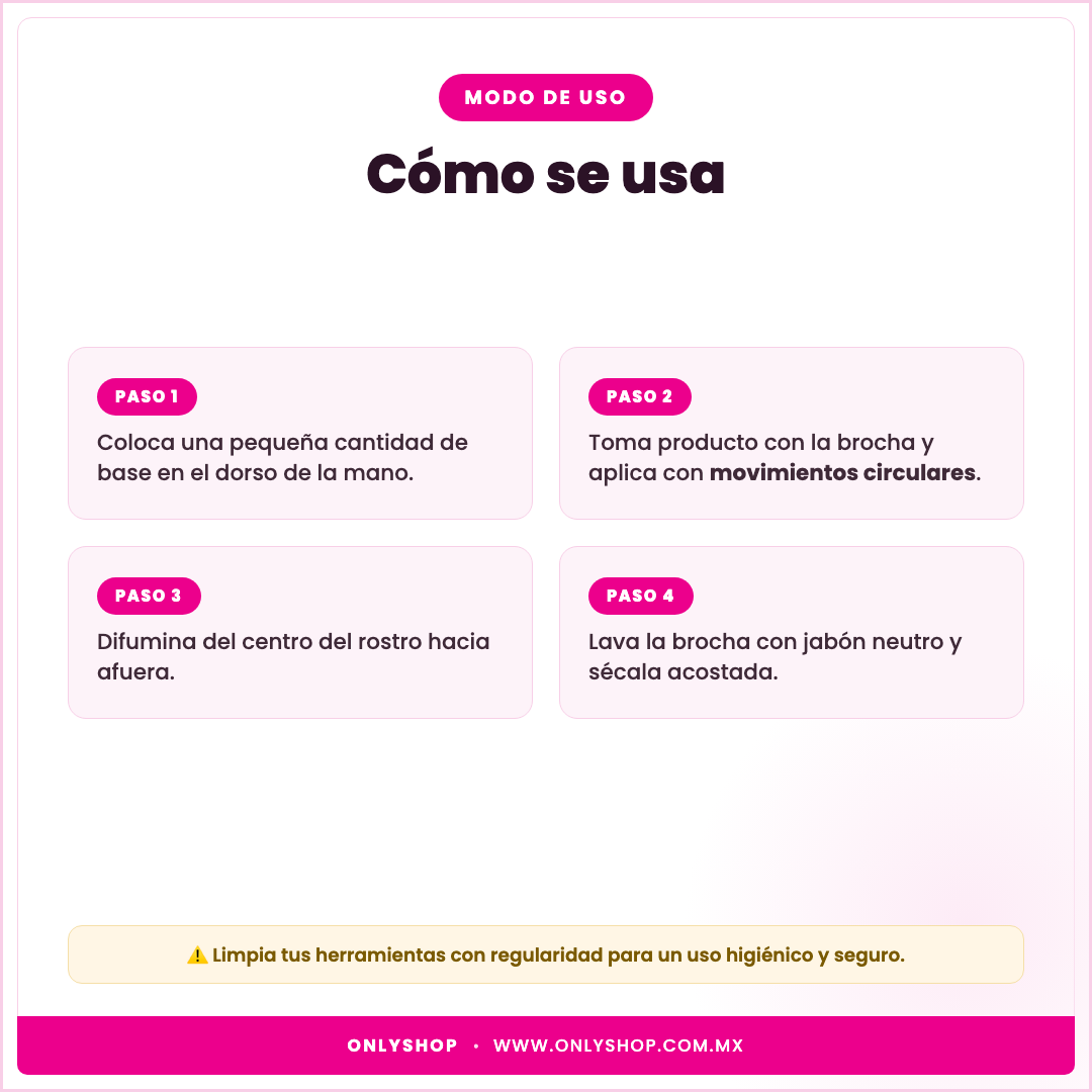 10 Brochas Kabuki — modo de uso | OnlyShop