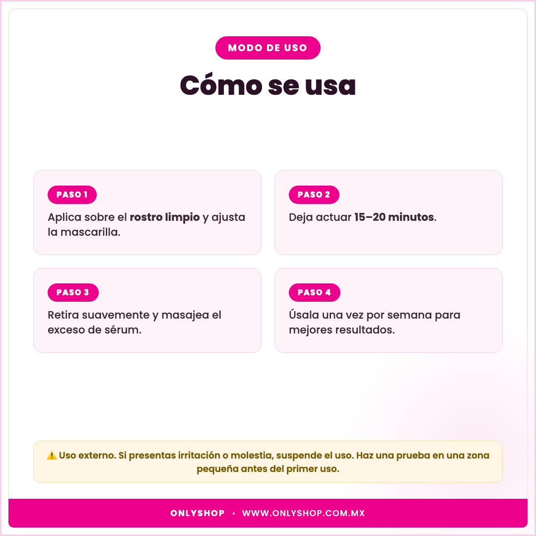 200 Mascarillas Oro 24K — modo de uso | OnlyShop