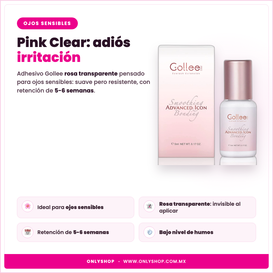 Adhesivo Gollee Pink Clear — descripción y beneficios | OnlyShop