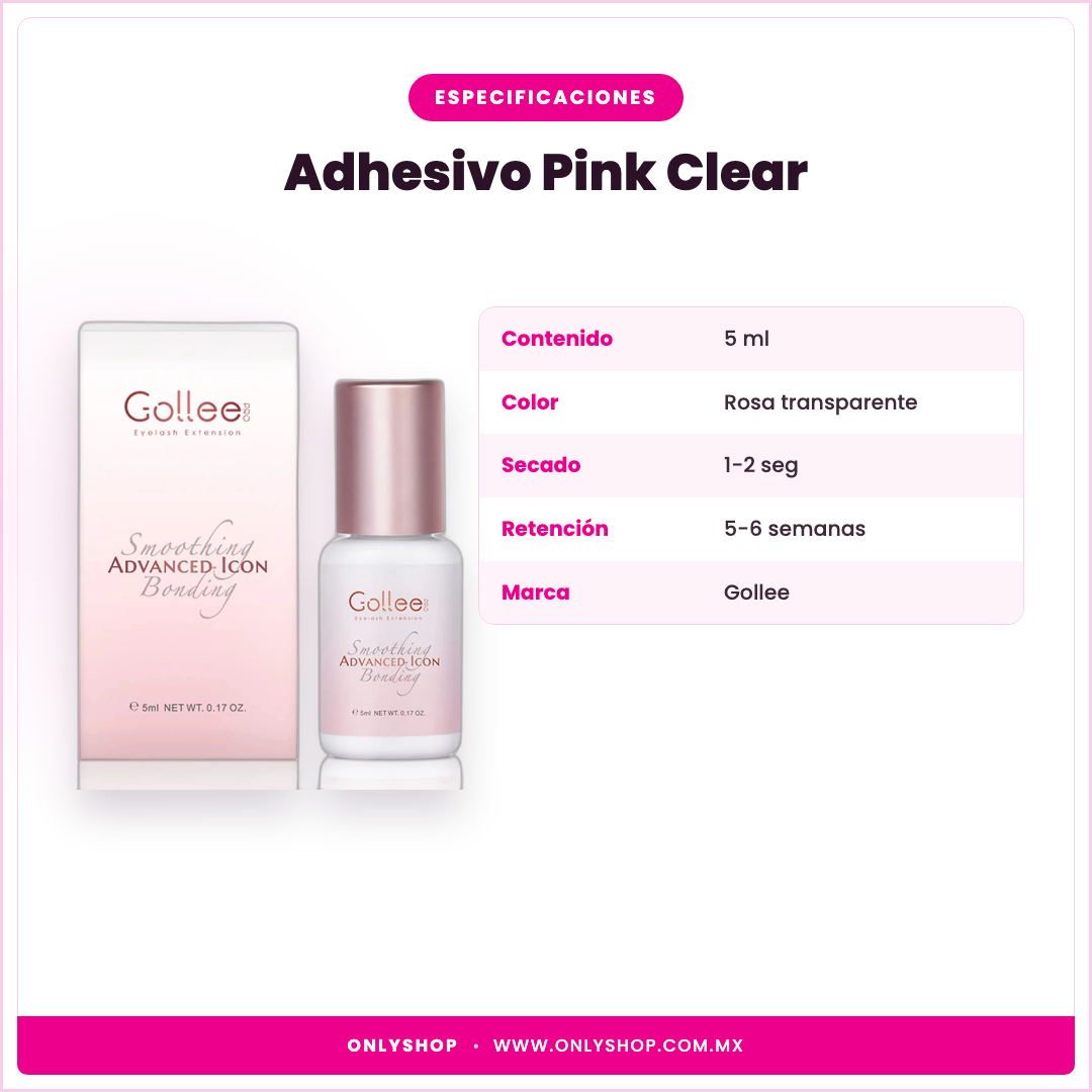 Adhesivo Gollee Pink Clear — especificaciones | OnlyShop
