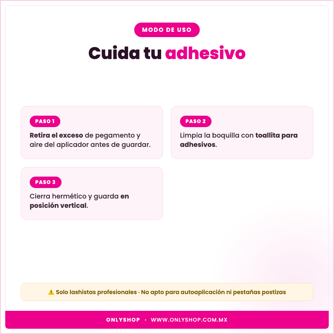Adhesivo Gollee Libre de Látex — modo de uso | OnlyShop
