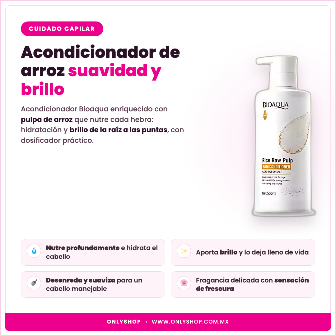 Acondicionador de Arroz Bioaqua — descripción y beneficios | OnlyShop