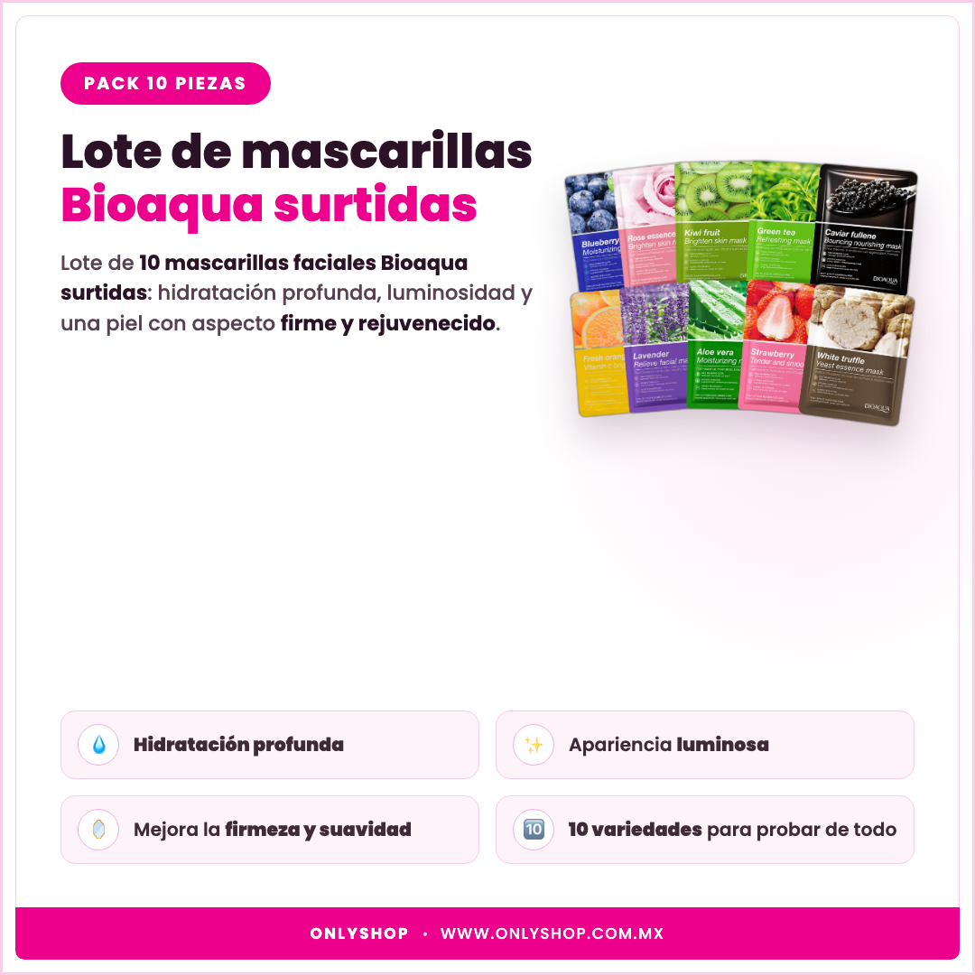 10 Mascarillas Bioaqua — descripción y beneficios | OnlyShop