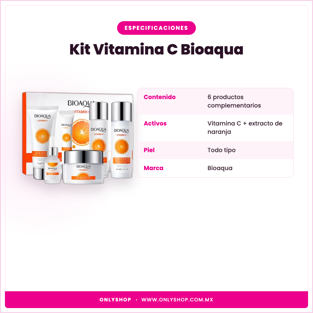 Kit Vitamina C Bioaqua — especificaciones | OnlyShop