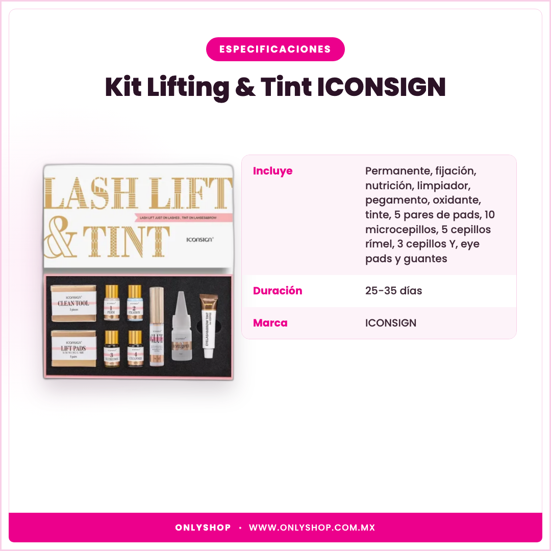 Kit Lifting & Tint ICONSIGN — especificaciones | OnlyShop
