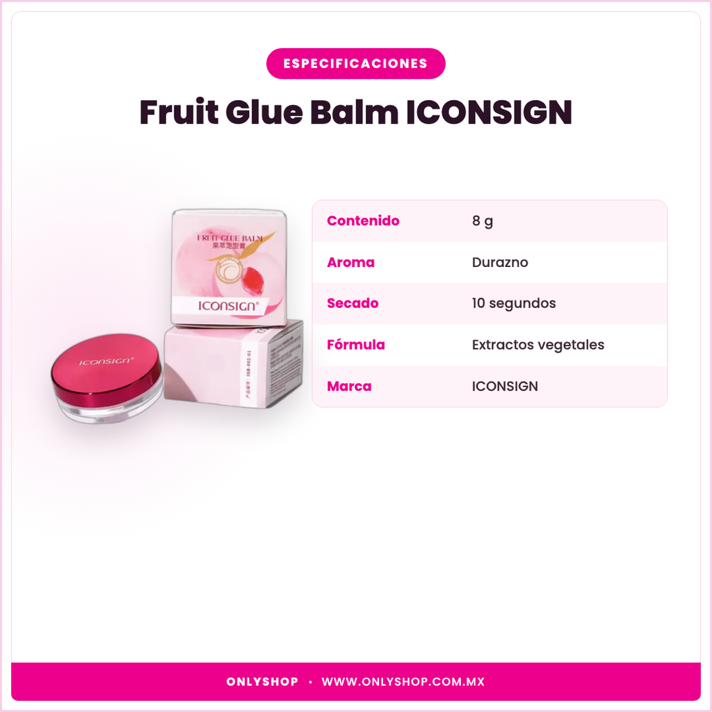 Fruit Glue Balm ICONSIGN — especificaciones | OnlyShop