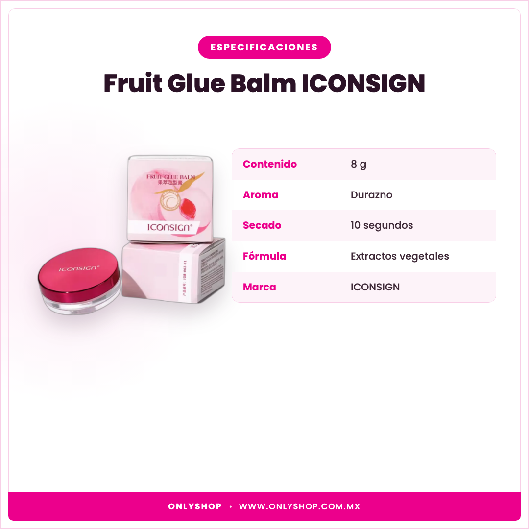 Fruit Glue Balm ICONSIGN — especificaciones | OnlyShop