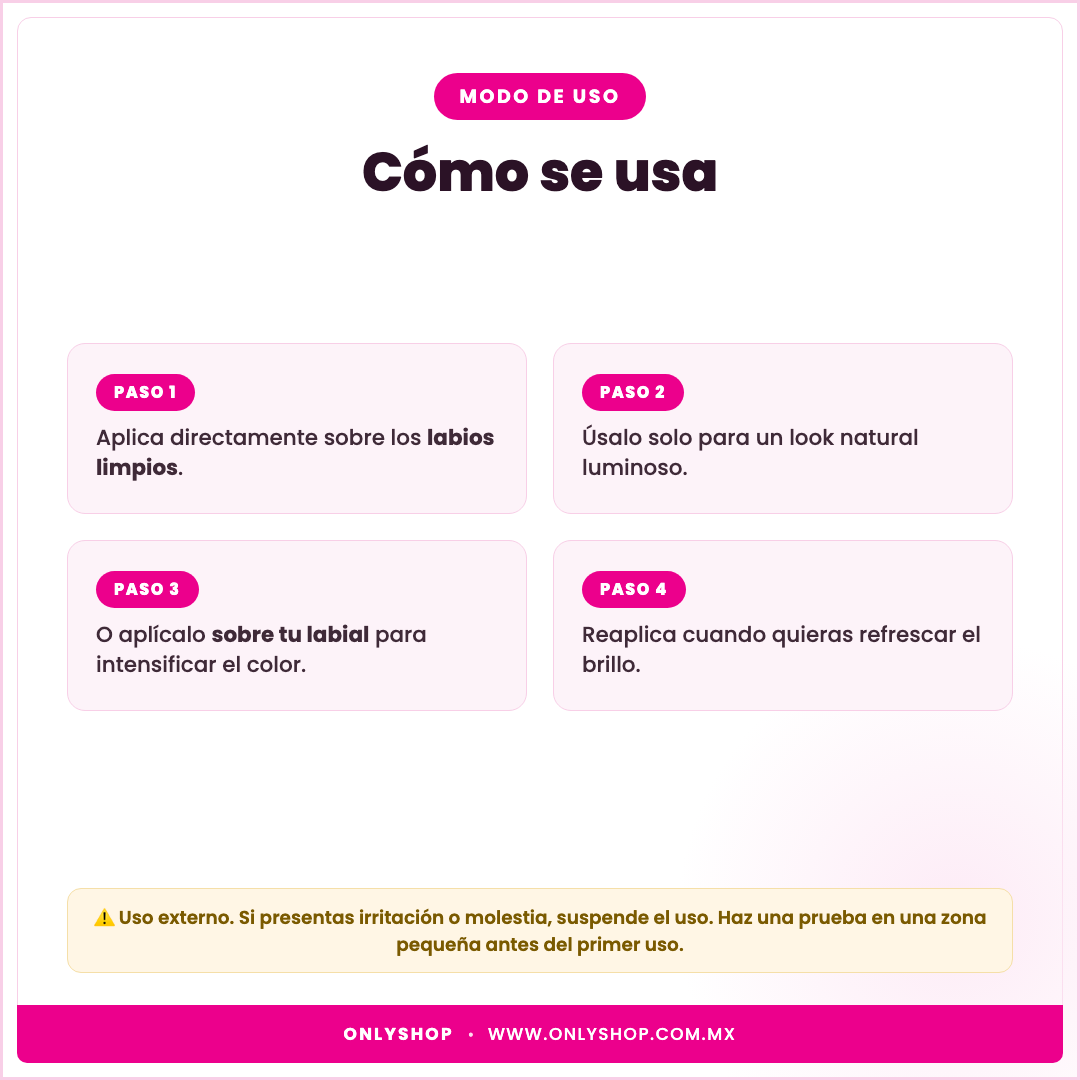 Lip Glow Oil — modo de uso | OnlyShop