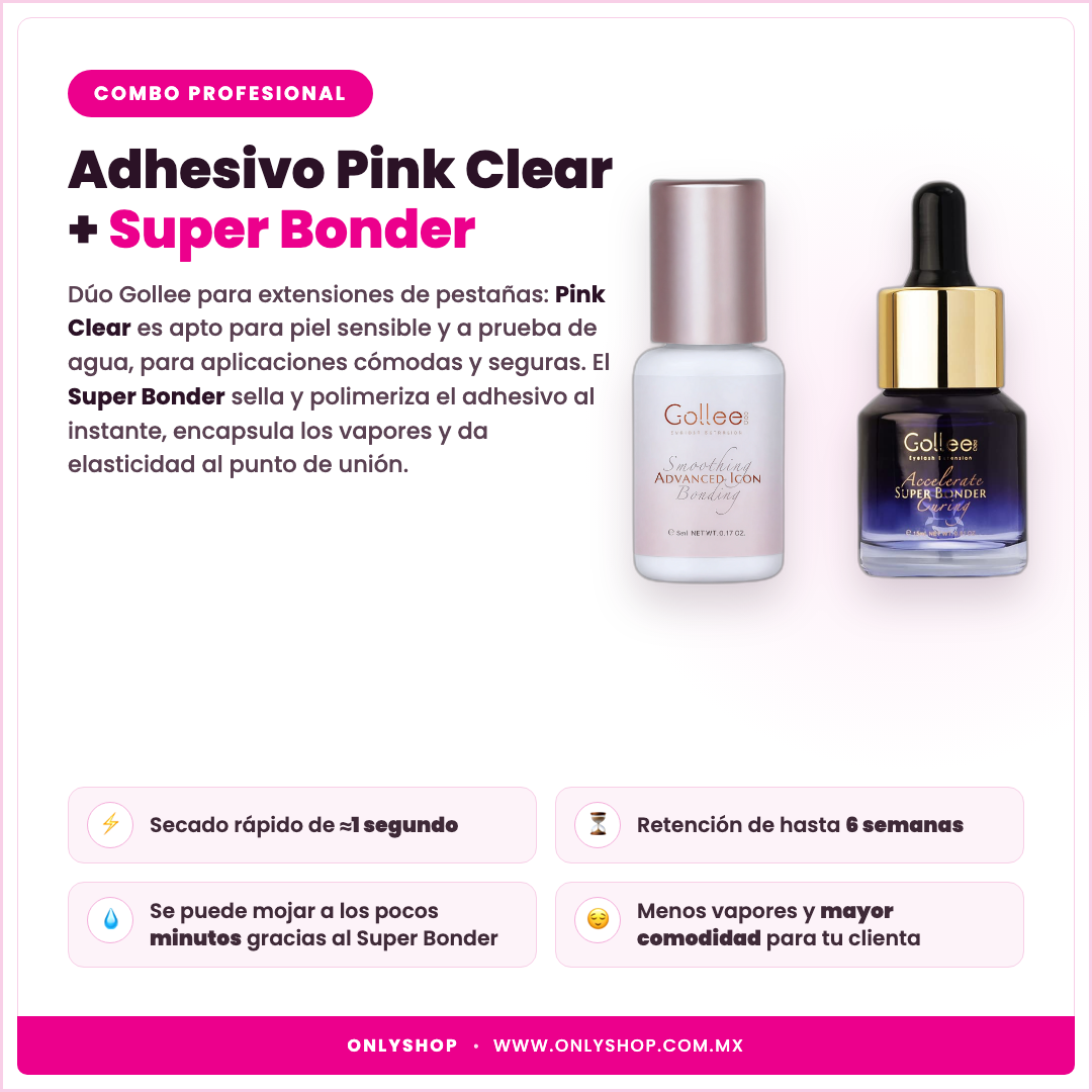 Adhesivo Pink Clear + Super Bonder — descripción y beneficios | OnlyShop