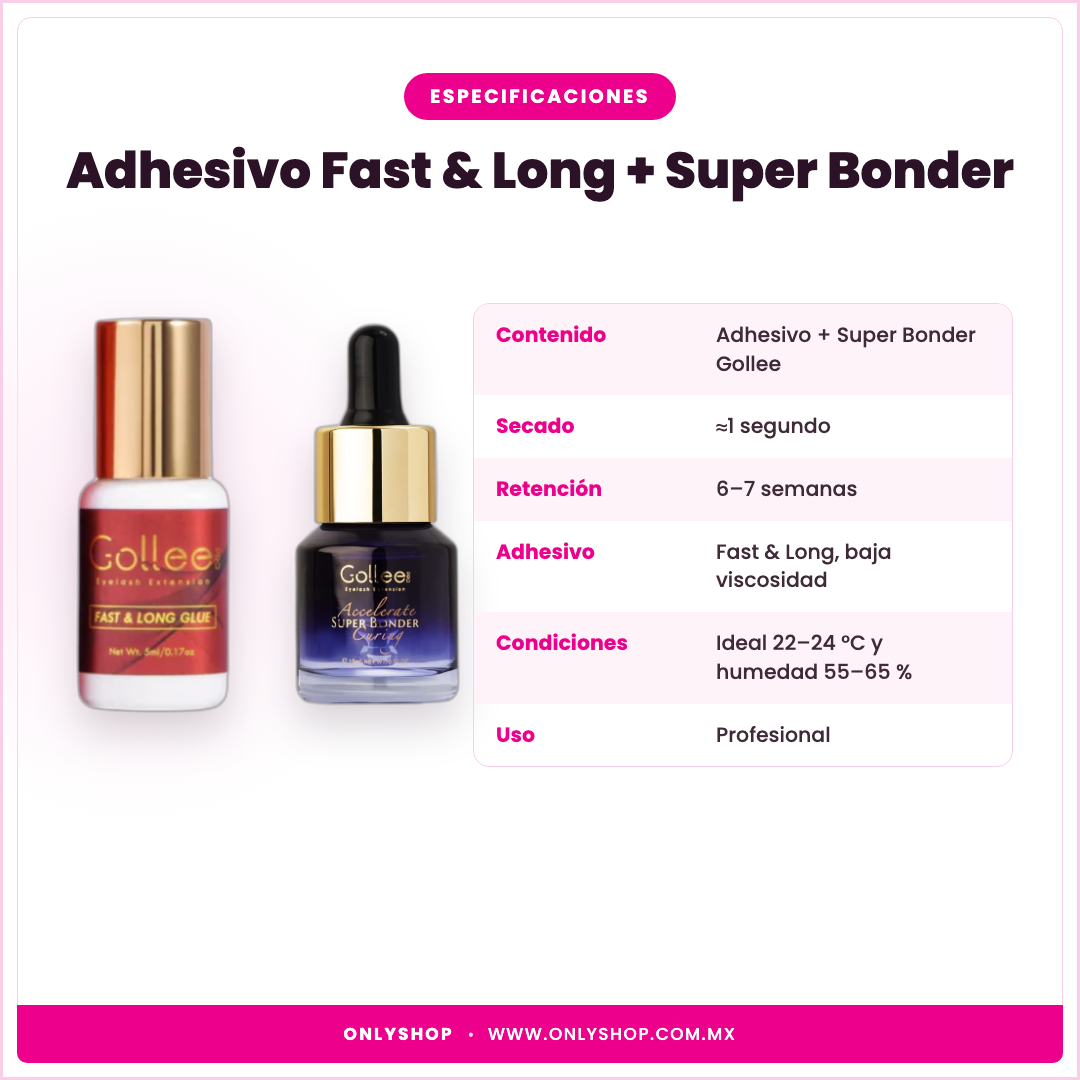 Adhesivo Fast & Long + Super Bonder — especificaciones | OnlyShop